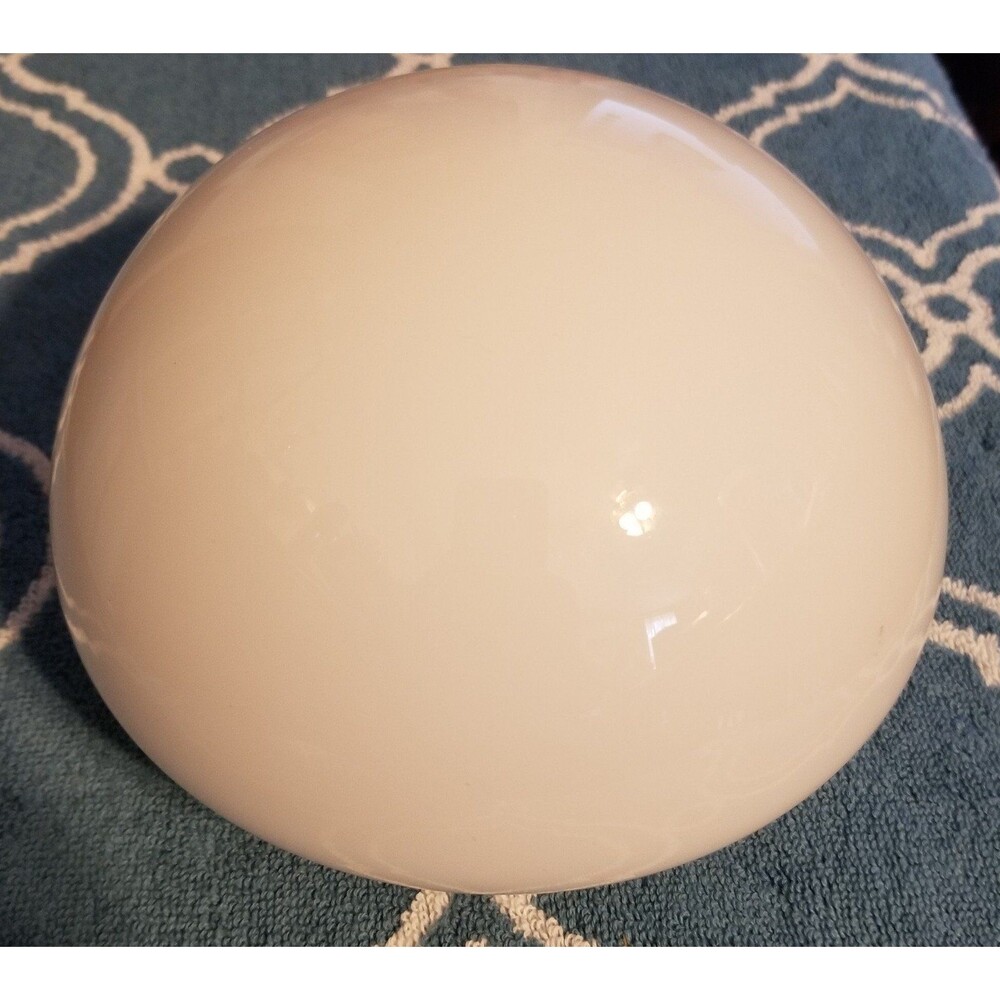 Vintage white mushroom shaped blown glass shade approximately 3" opening